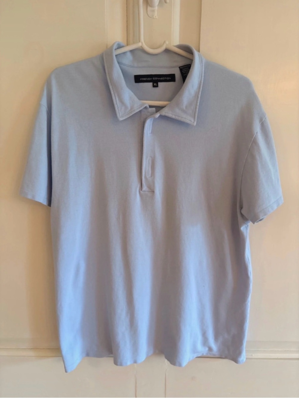 French Connection Men’s Light Blue Polo Shirt - Size XL